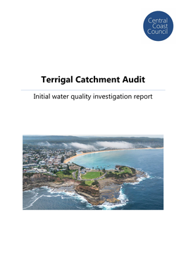 Terrigal Catchment Audit – Initial Water Quality Report