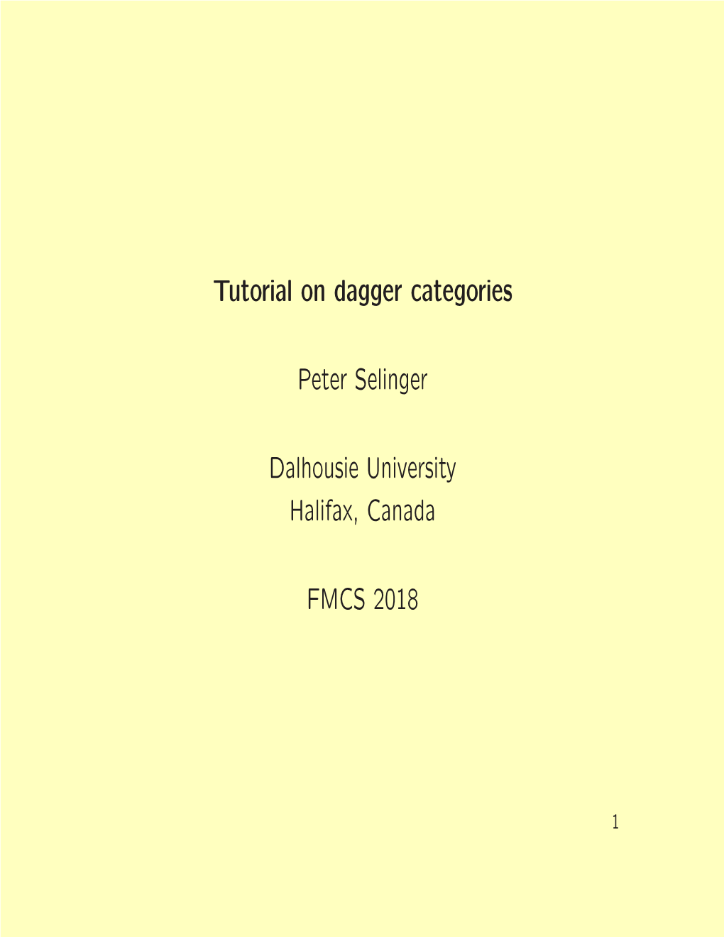 Dagger Symmetric Monoidal Category