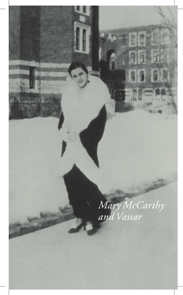 Mary Mccarthy and Vassar