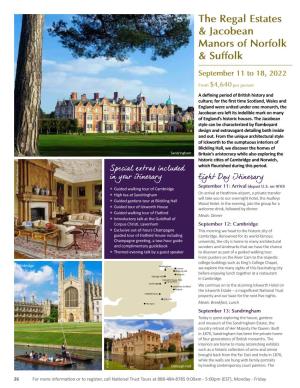 The Regal Estates & Jacobean Manors of Norfolk & Suffolk