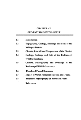 Chapter - Ii Geo-Environmental Setup