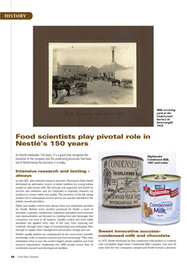 Food Scientists Play Pivotal Role in Nestlé's 150 Years