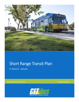 Short Range Transit Plan (PDF)