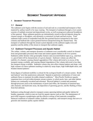 Sediment Transport Appendix