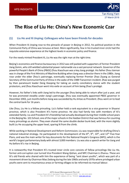 The Rise of Liu He: China's New Economic Czar
