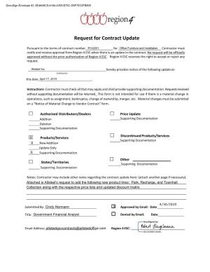 Request for Contract Update
