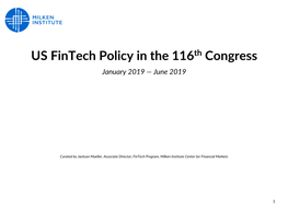 US Fintech Policy in the 116Th Congress