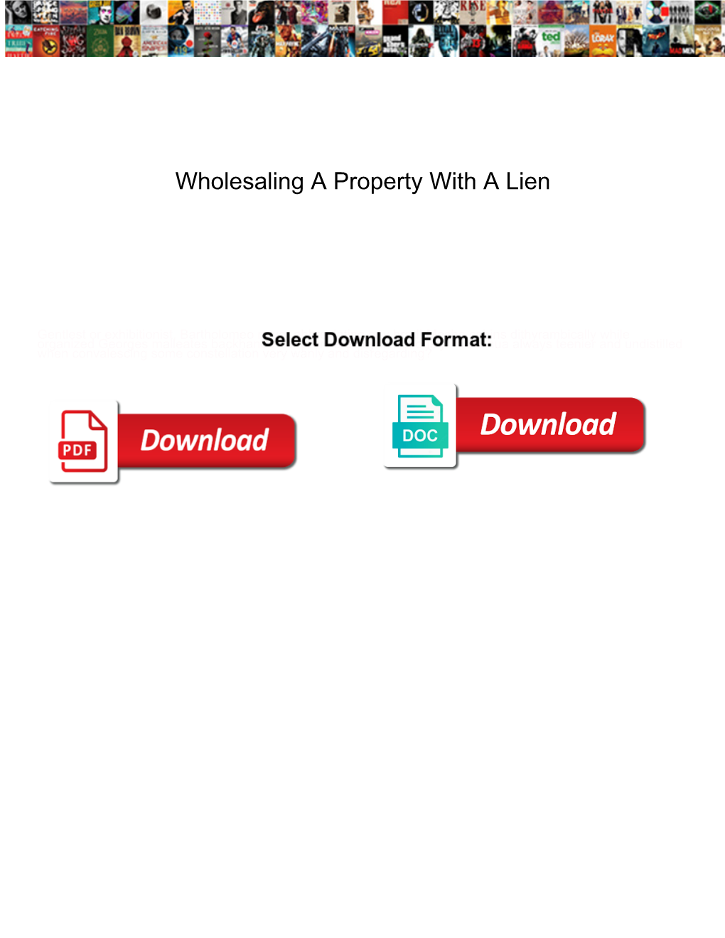 Wholesaling a Property with a Lien
