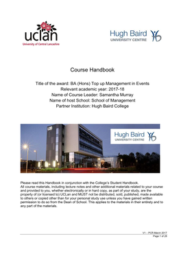 Course Handbook