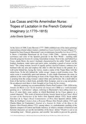 Las Casas and His Amerindian Nurse: Tropes of Lactation in the French Colonial Imaginary (C.17701815)