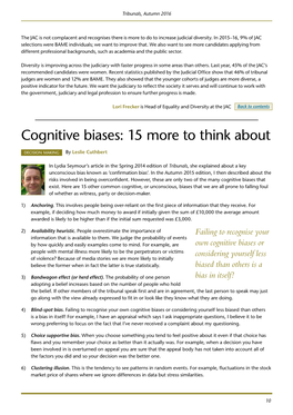 Cognitive Biases: 15 More to Think About