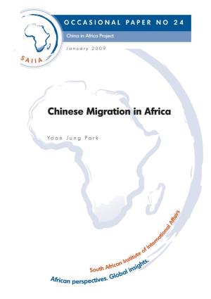 Chinese Migration in Africa