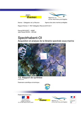 Spectrhabent-OI Acquisition Et Analyse De La Librairie Spectrale Sous-Marine