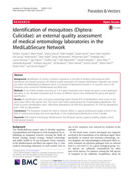 Identification of Mosquitoes