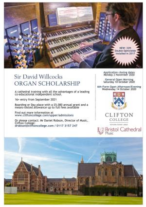 Willcocks Organ Scholarship