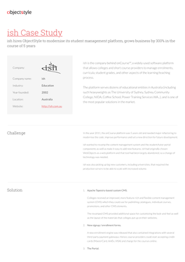 Ish Case Study Ish Hires Objectstyle to Modernise Its Student Management Platform, Grows Business by 300% in the Course of 5 Years