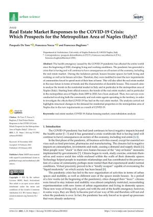 Real Estate Market Responses to the COVID-19 Crisis: Which Prospects for the Metropolitan Area of Naples (Italy)?