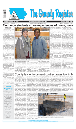 County Law Enforcement Contract Rates to Climb Exchange Students Share