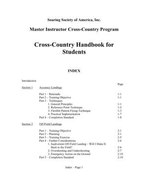 Cross-Country Handbook for Students