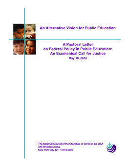 An Alternative Vision for Public Education a Pastoral Letter On
