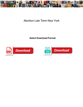 Abortion Late Term New York
