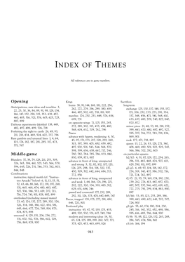 Index of Themes