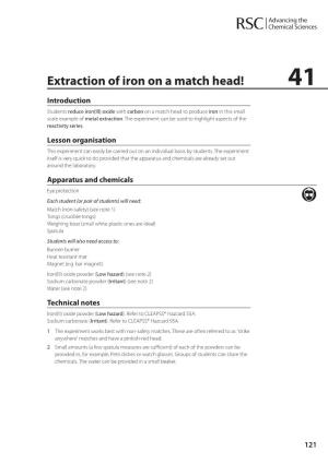 Extraction of Iron on a Match Head!