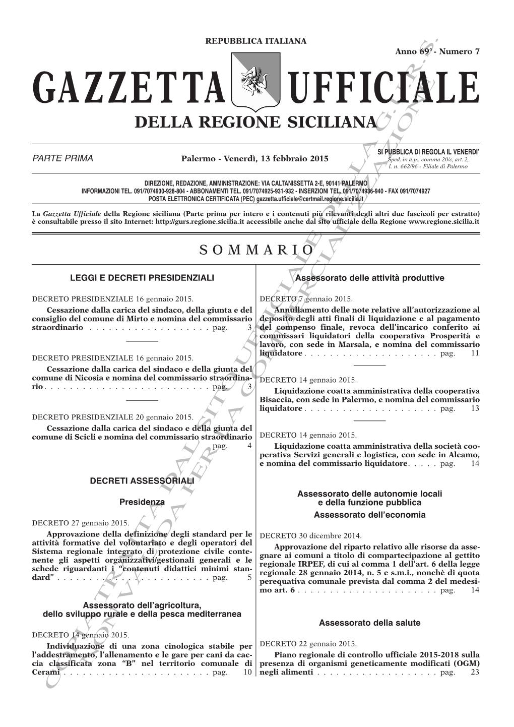 N. 07-Venerdì 13 Febbraio 2015(PDF)