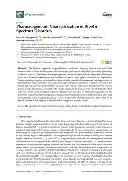 Pharmacogenomic Characterization in Bipolar Spectrum Disorders