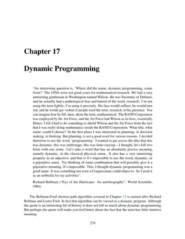Chapter 17 Dynamic Programming