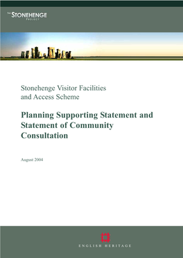 Planning Supporting Statement and Statement of Community Consultation