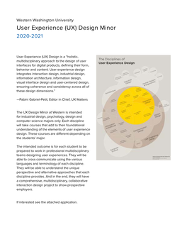 (UX) Design Minor 2020-2021