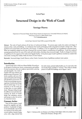 Structural Design in the Work of Gaudi