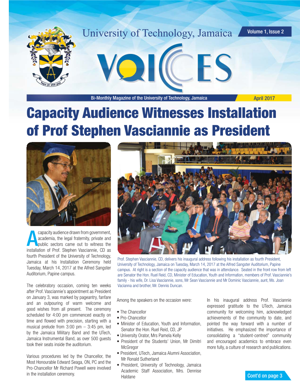 University of Technology, Jamaica Volume 1, Issue 2