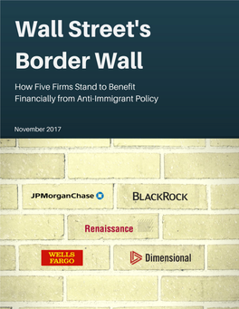 Wall Street's Border Wall