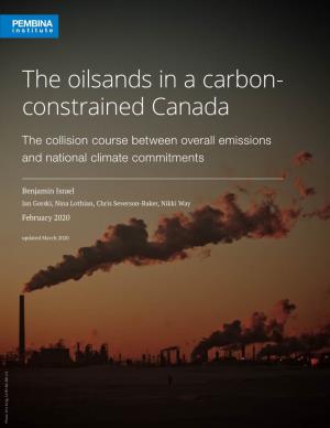 2020-03-24 the Oilsands in a Carbon-Constrained Canada FINAL