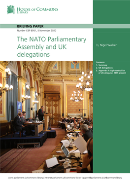 The NATO Parliamentary Assembly and UK Delegations