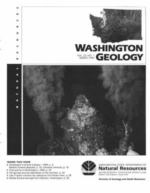 Washington Geology, V, 22, No. 1, March 1994