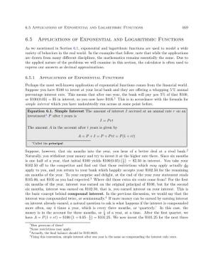 6.5 Applications of Exponential and Logarithmic Functions 469