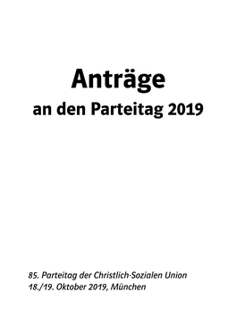 An Den Parteitag 2019