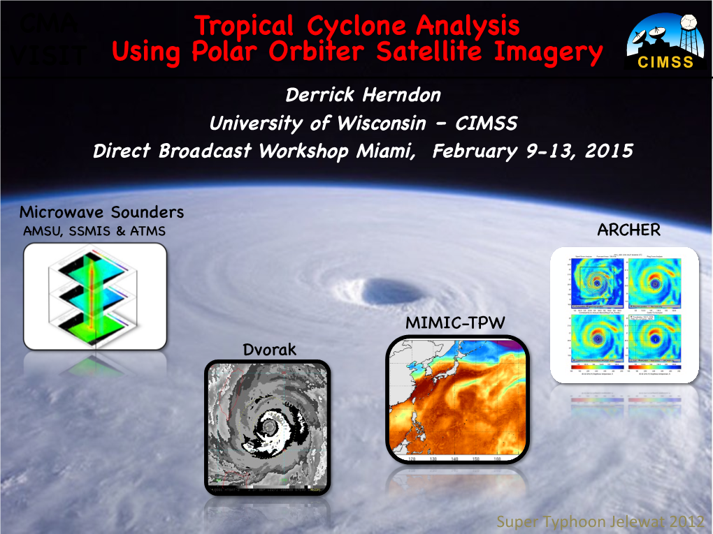 Microwave Instruments and Tropical Cyclone Applications