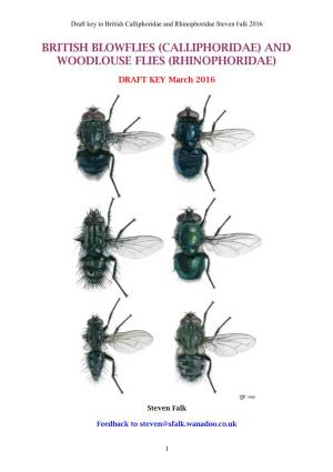 Test Key to British Blowflies (Calliphoridae) And