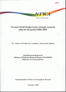 Foveaux Strait Dredge Oyster Strategic Research Plan for the Period 2000-2004