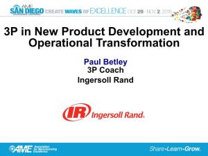 3P in New Product Development and Operational Transformation