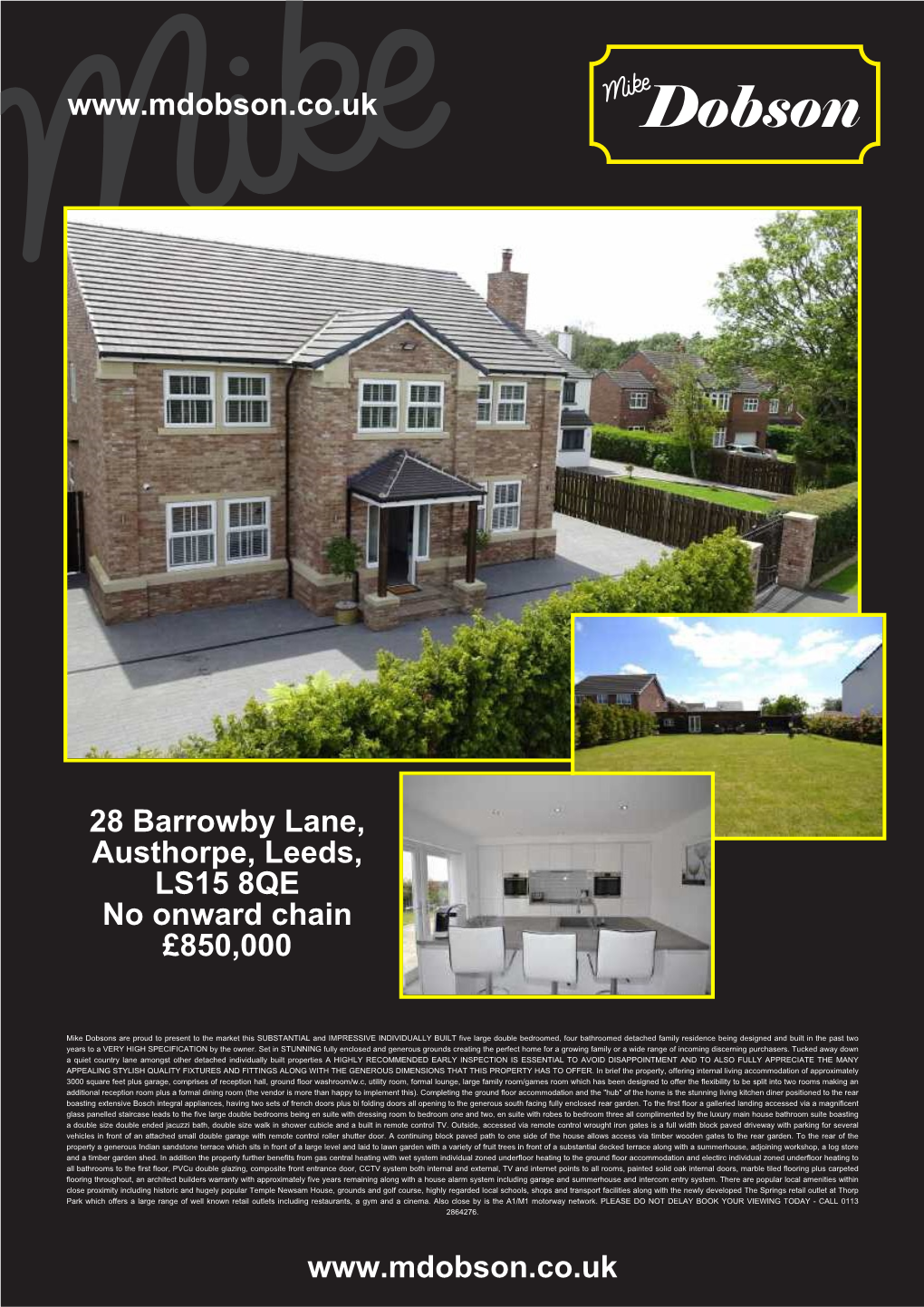 28 Barrowby Lane, Austhorpe, Leeds, LS15 8QE No Onward Chain £850,000