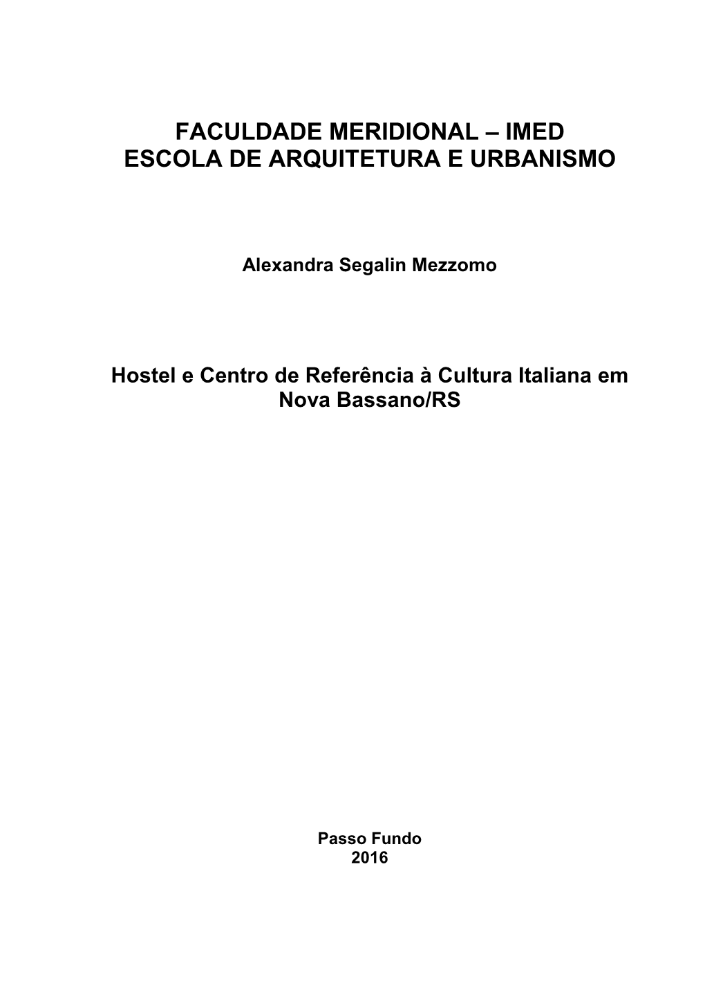 Imed Escola De Arquitetura E Urbanismo