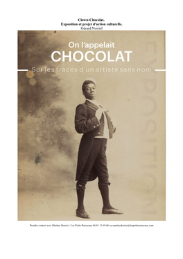 Clown-Chocolat. Exposition Et Projet D'action Culturelle. Gérard Noiriel