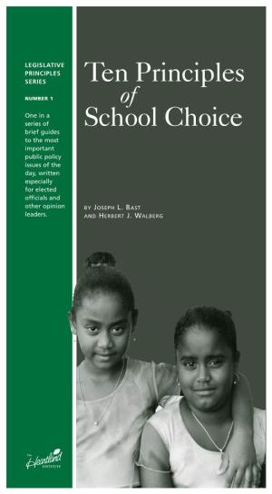 10 Principles of School Choice 1