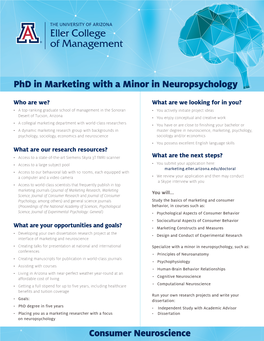Phd in Marketing with a Minor in Neuropsychology