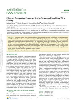 Effect of Production Phase on Bottle-Fermented Sparkling Wine